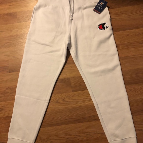 CHAMPION~ Men’s white joggers Size XL. - Picture 3 of 8